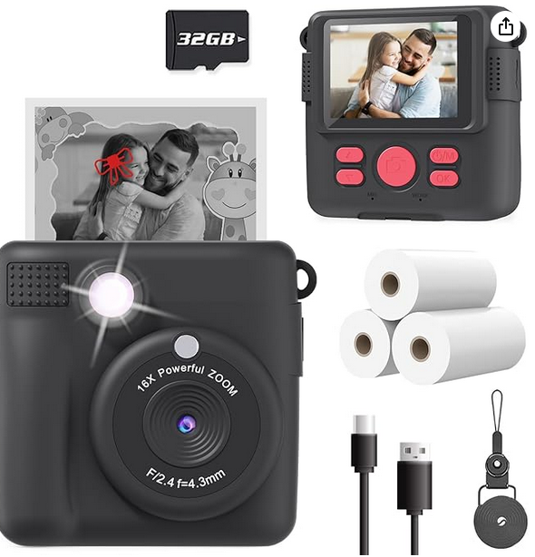 ESOXOFFORE Kids Instant Print Camera