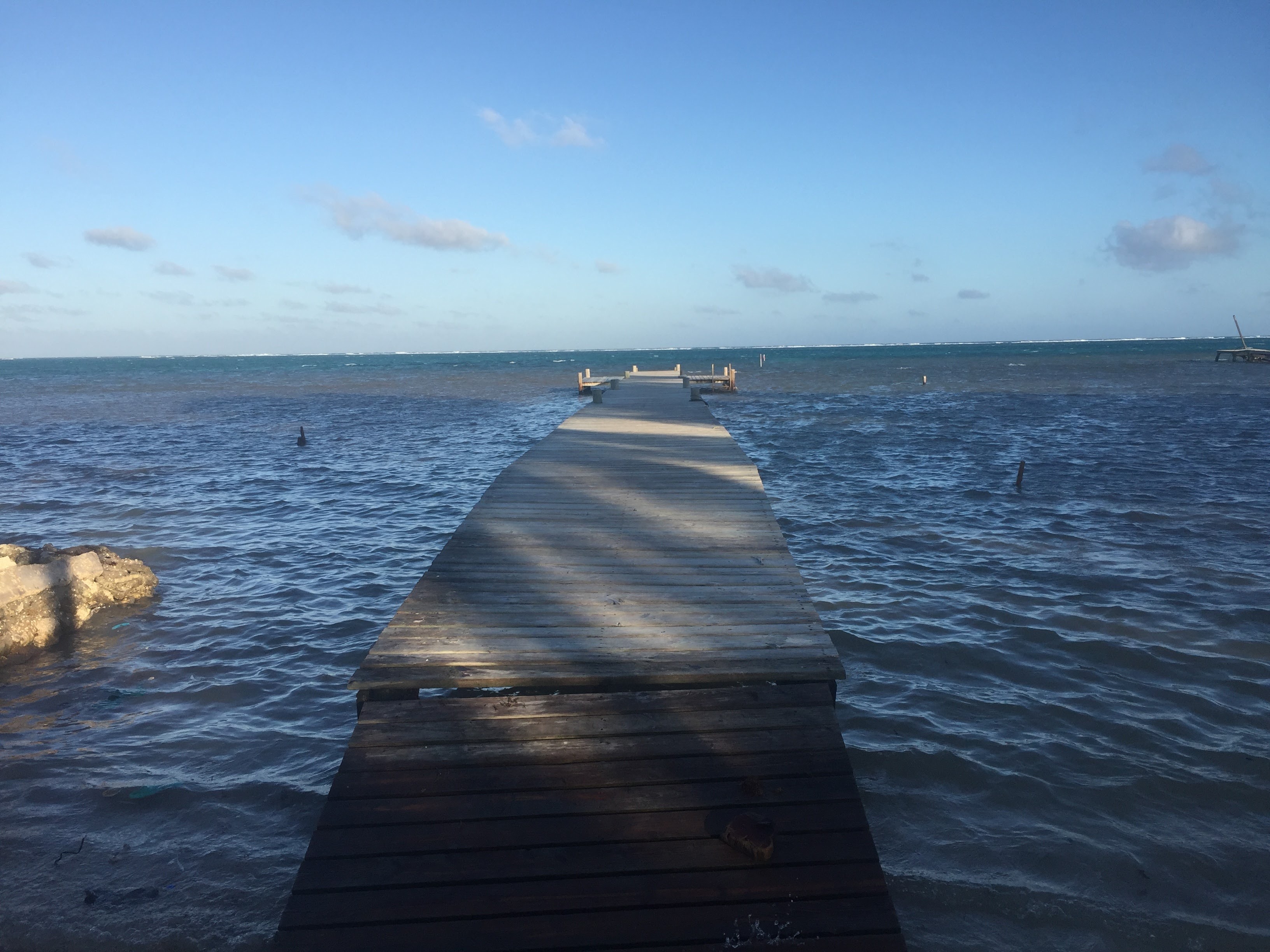 The dock in San Pedro, Belize